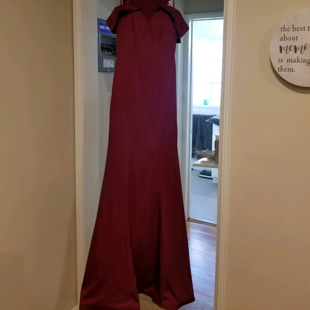 Off the shoulder gown